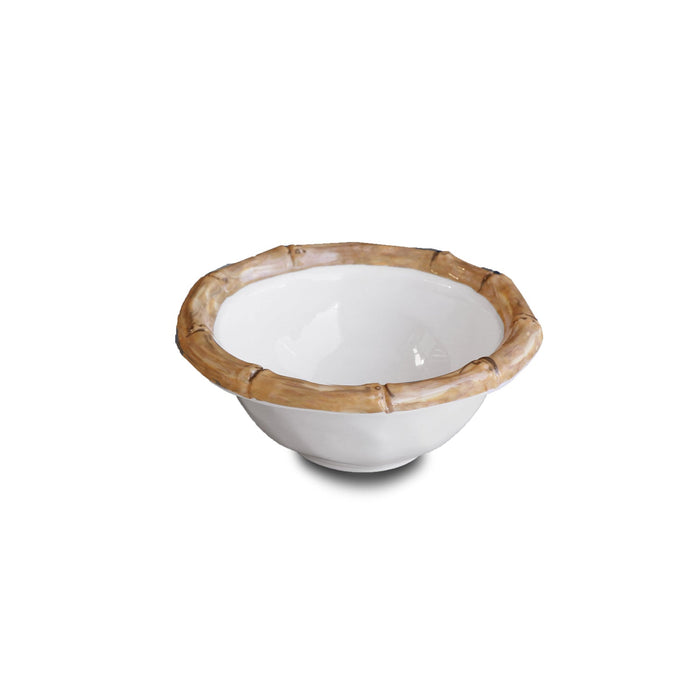 Vida Natural Bamboo & White Mini Dip Bowl | Bone & Brass
