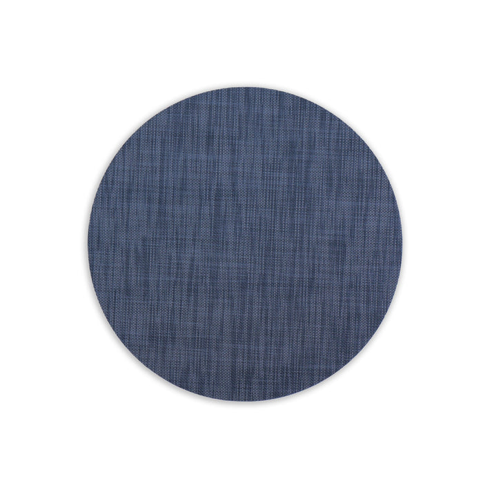 Vida Navy Round Woven Placemats Set of 4 | Bone & Brass