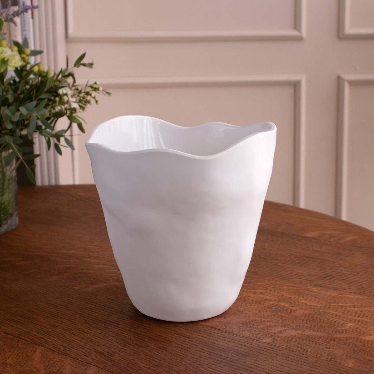 Vida Nube Champagne Bucket White - Bucket Side View | Bone & Brass