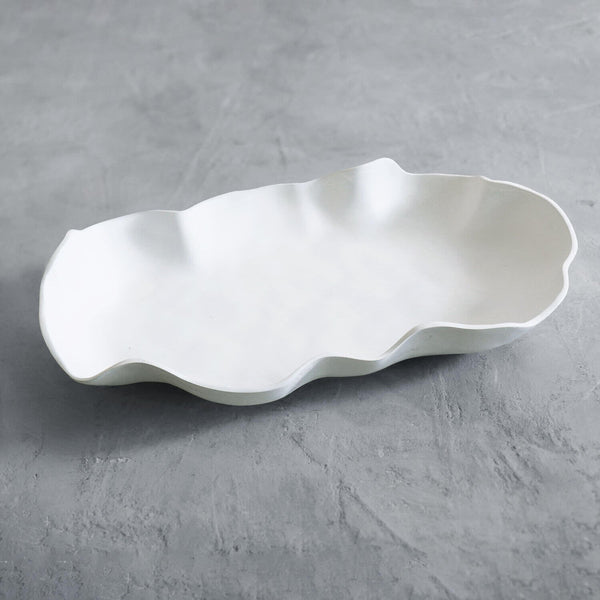 Vida Nube Large Platter (White) - Platter Detail | Bone & Brass