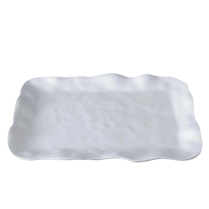 Vida Nube White Extra Large Rectangular Tray | Bone & Brass