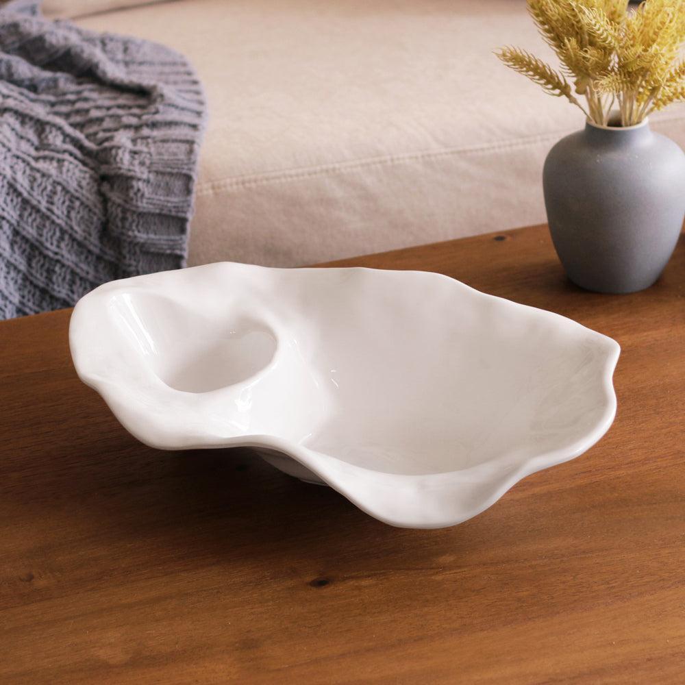 Vida Ocean Oyster Champagne Bucket (White) - Bucket Side View | Bone & Brass