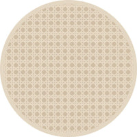 Vida Pagoda & Natural Reversible Round Placemats Set of 4 - Placemat Texture Detail | Bone & Brass
