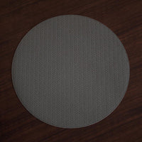 Vida Snakeskin Reversible 15" Round Placemats Set 4 (Salmon Charcoal) - Placemat Side View | Bone & Brass