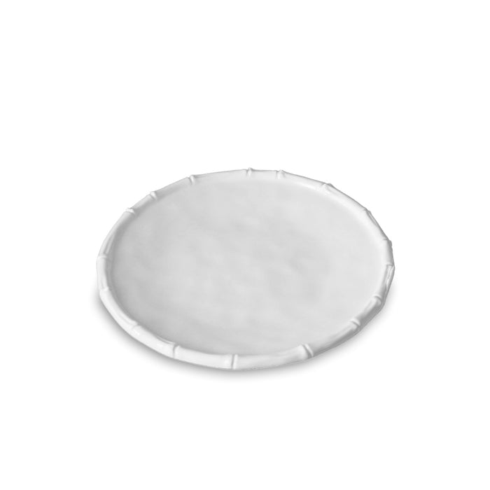 Vida White Bamboo 11" Dinner Plate Set of 4 | Bone & Brass