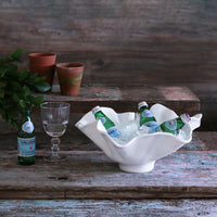 Vida White Bloom Wine Bucket - Ice Bucket Detail | Bone & Brass