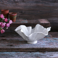 Vida White Bloom Wine Bucket - Ice Bucket Handle Detail | Bone & Brass