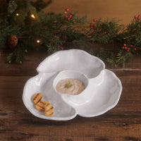 Vida White Havana Triple Dip Serving Tray - Bowl Detail | Bone & Brass