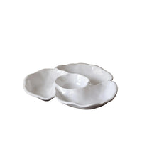Vida White Havana Triple Dip Serving Tray | Bone & Brass