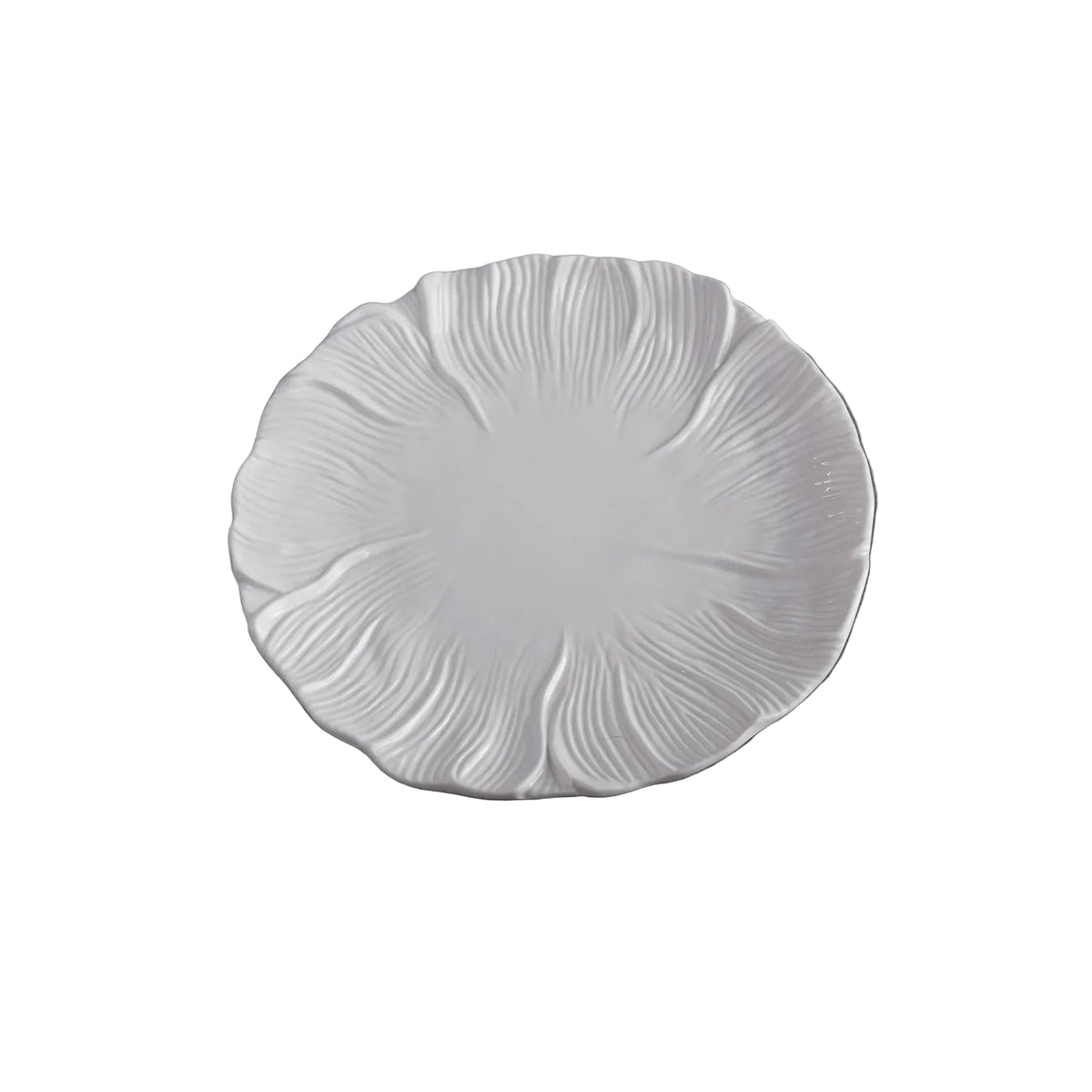 Vida White Lettuce Dinner Plate Set of 4 | Bone & Brass