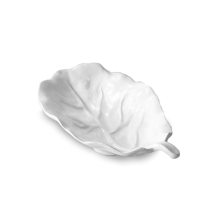 Vida White Lettuce Small Leaf Platter | Bone & Brass