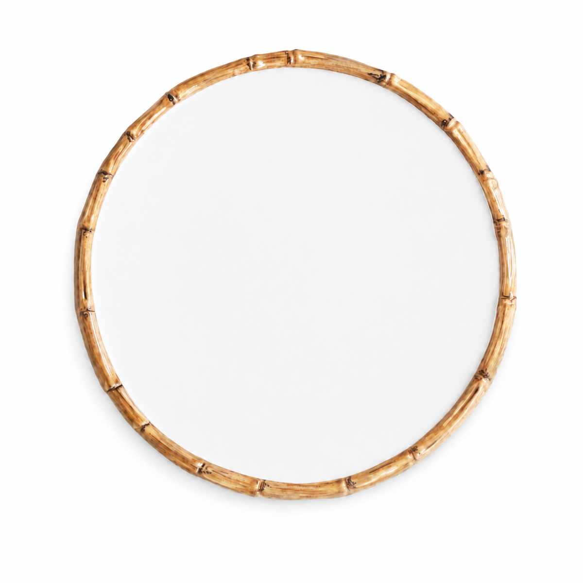 Vida White & Natural Bamboo 11" Dinner Plate Set of 4