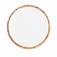 Vida White & Natural Bamboo 11" Dinner Plate Set of 4