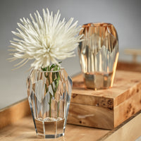 Vinazo Amber Crystal Cut Glass Vase - Vase Detail | Bone & Brass