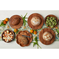 Vintage English Bread Board, Medium Scalloped