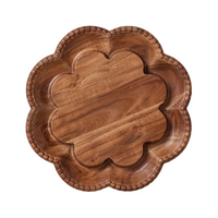 Vintage English Bread Board, Medium Scalloped