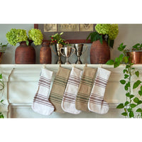 Vintage Holiday Stockings, Set 2 - Detail View | Bone & Brass
