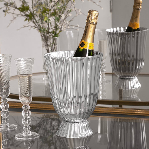 Vintage Silver Vienna Large Vase - Vase Detail | Bone & Brass