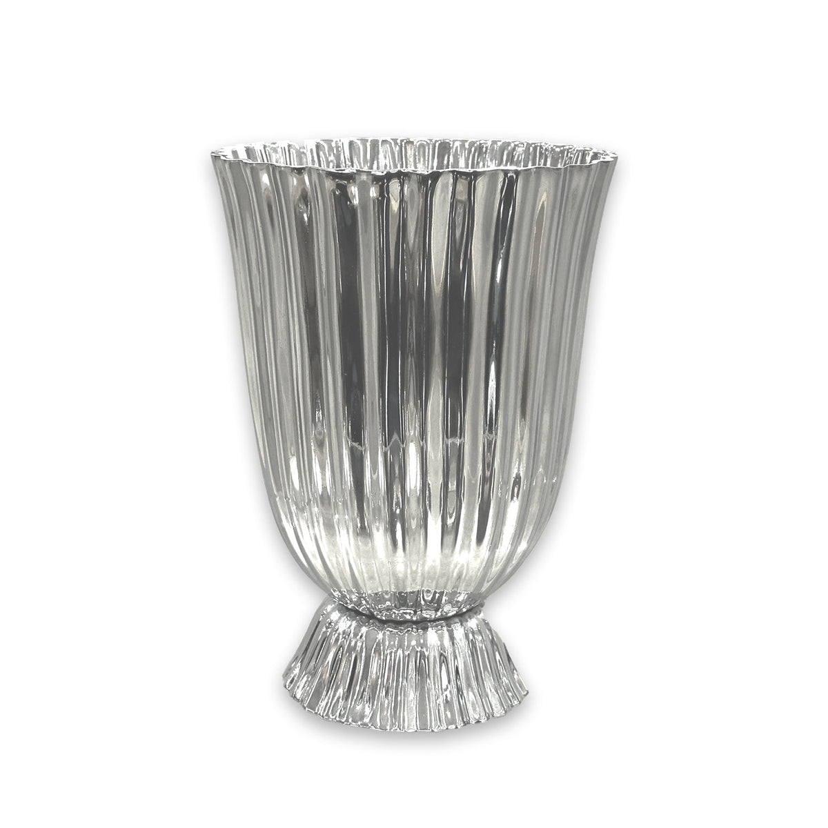 Vintage Silver Vienna Large Vase | Bone & Brass