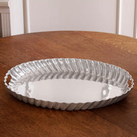Vintage Swirl Oval Tray Handles - Tray Top View | Bone & Brass