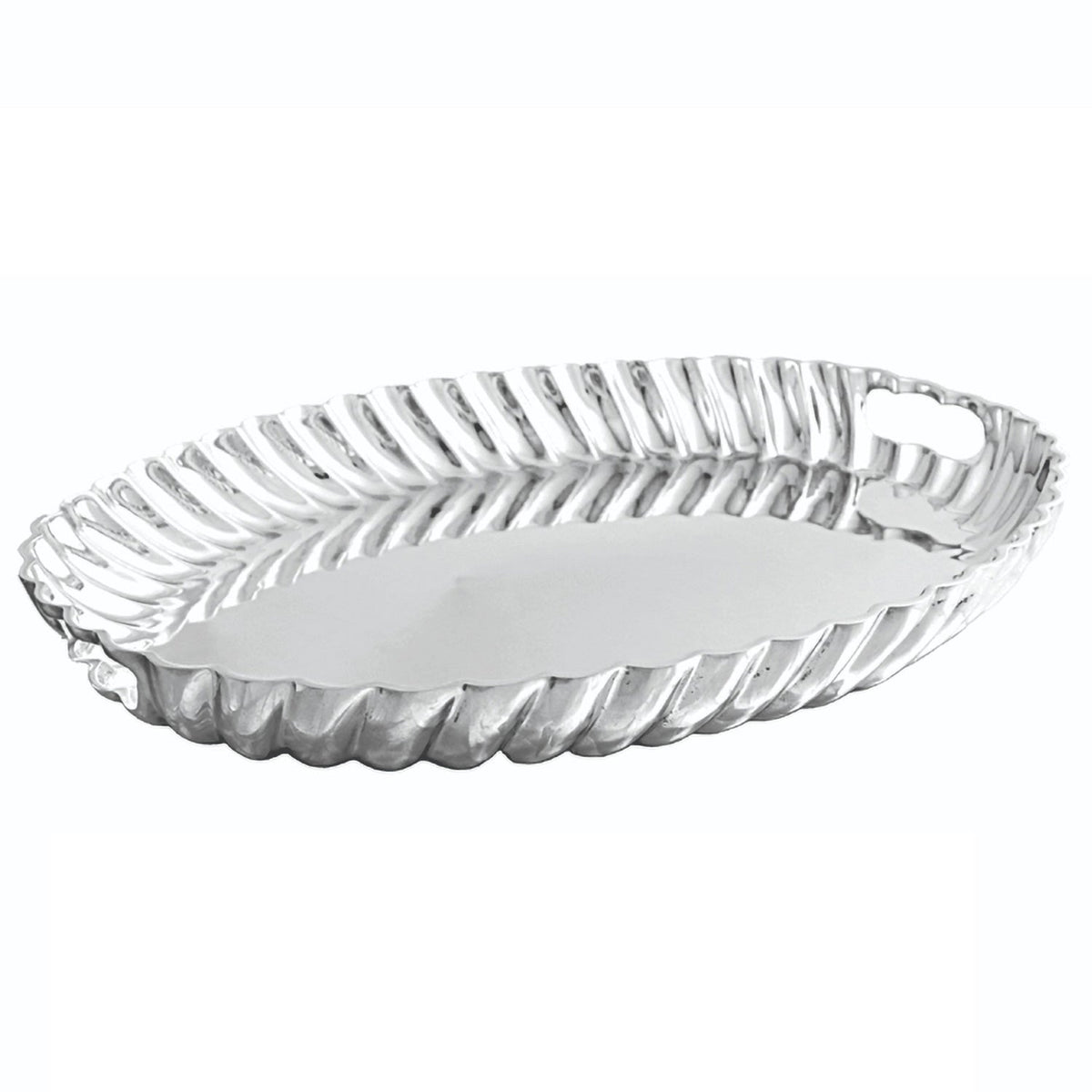 Vintage Swirl Oval Tray Handles | Bone & Brass