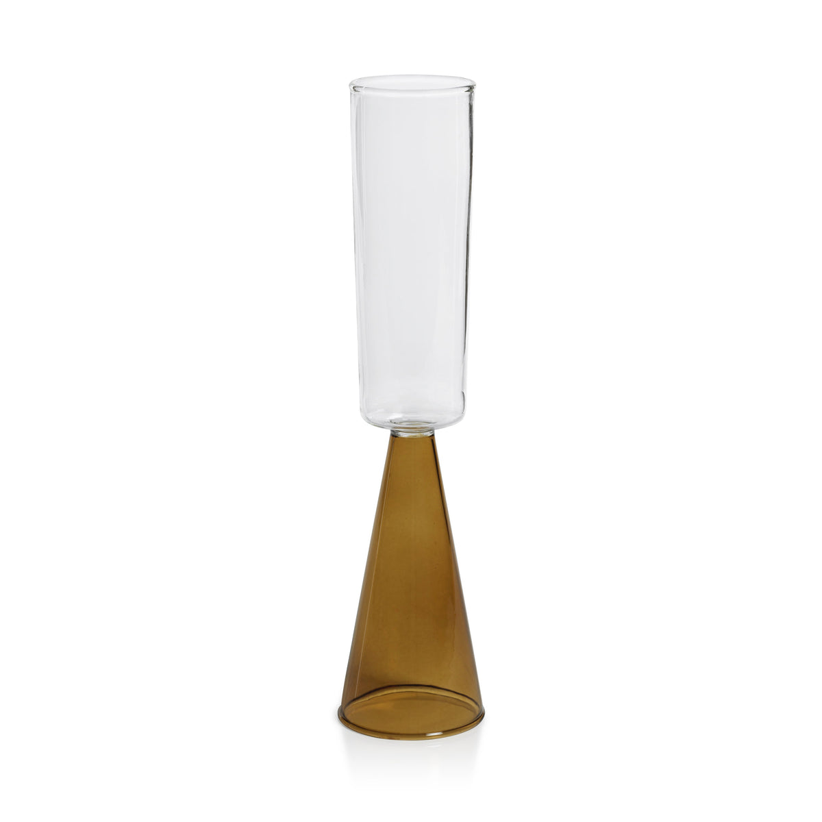 Vivian Amber Stem Champagne Flutes, Set 4 | Bone & Brass