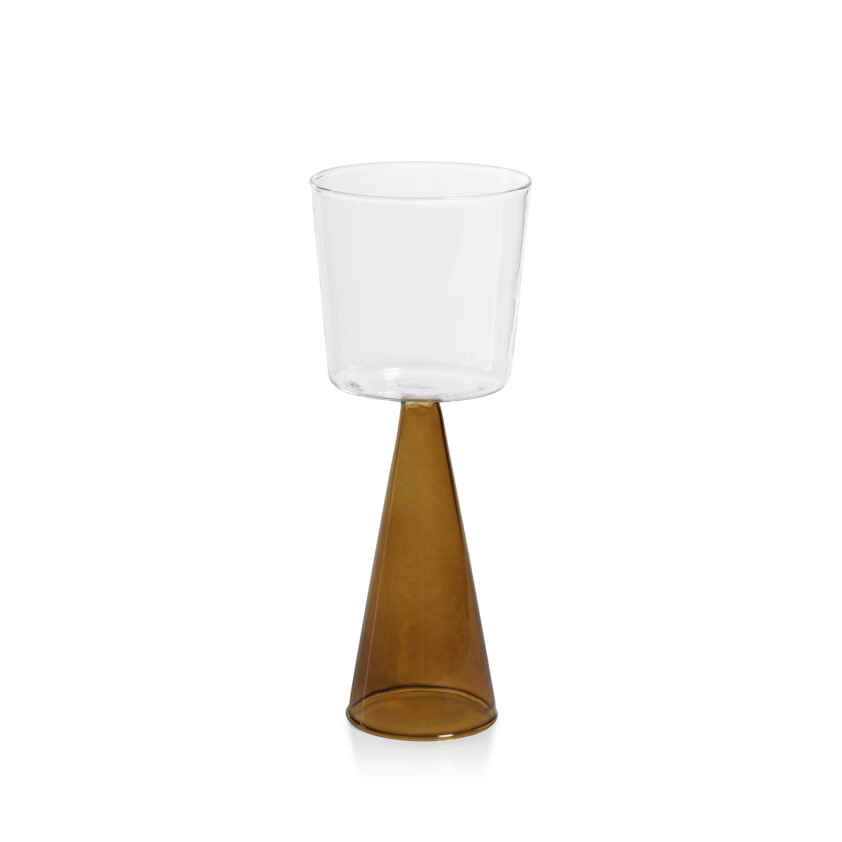 Vivian Amber Stem Red Wine Glasses, Set 4 | Bone & Brass