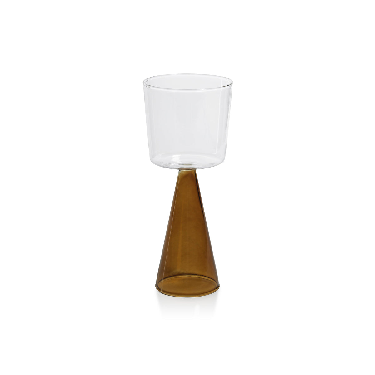 Vivian Amber Stem White Wine Glasses, Set 4 | Bone & Brass