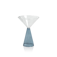 Vivian Blue Stem Martini Glasses, Set of 4 | Bone & Brass