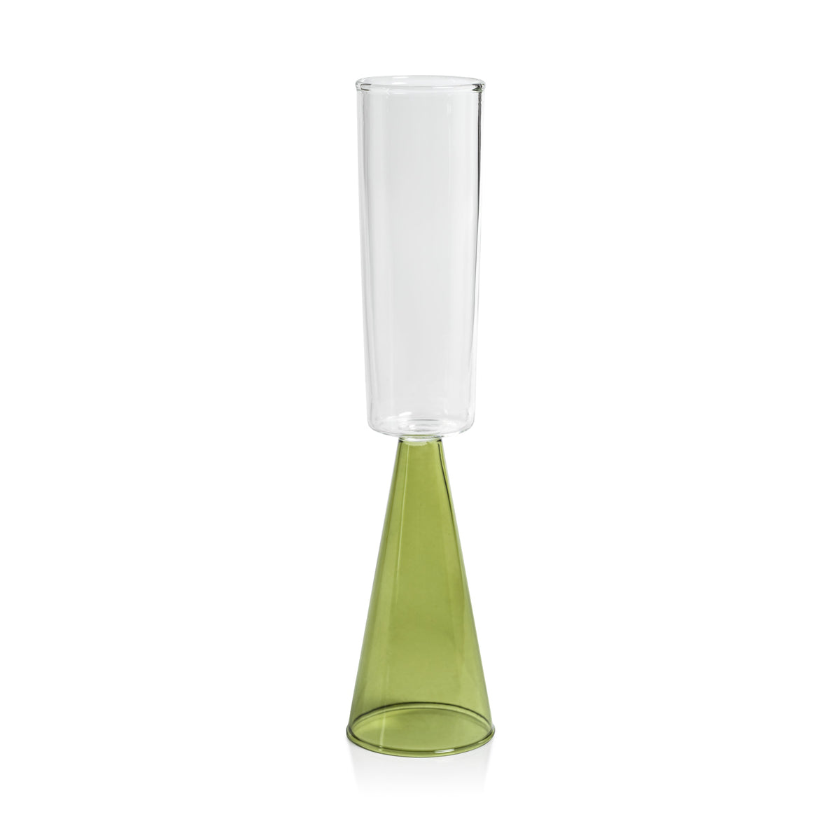 Vivian Green Stem Champagne Flutes, Set 4 | Bone & Brass