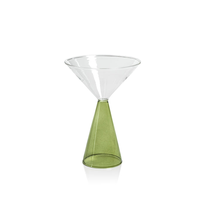 Vivian Green Stem Martini Glasses, Set 4 | Bone & Brass