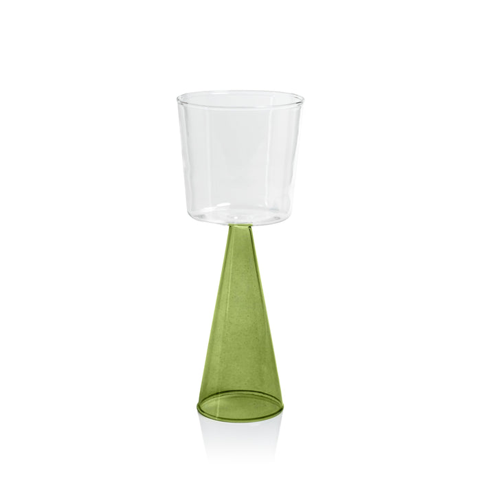 Vivian Green Stem Red Wine Glasses, Set 4 | Bone & Brass