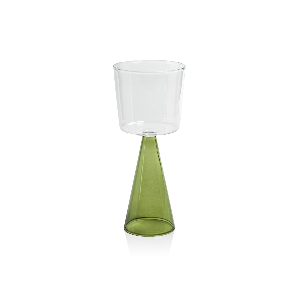 Vivian Green Stem White Wine Glasses, Set 4 | Bone & Brass