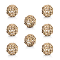 Water Hyacinth Twisted Decorative Balls, Set 8 - Alternate View | Bone & Brass