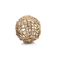 Water Hyacinth Twisted Decorative Balls, Set 8 | Bone & Brass