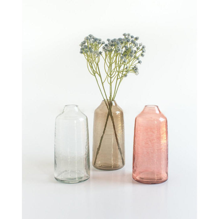 Siena Handblown Hammered Bud Vase, Assorted Colors