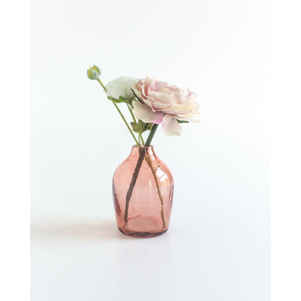 Haley Handblown Hammered Bud Vase, Assorted Colors
