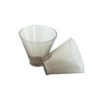 Handblown Hammered Funneled Glasses | Set of 2