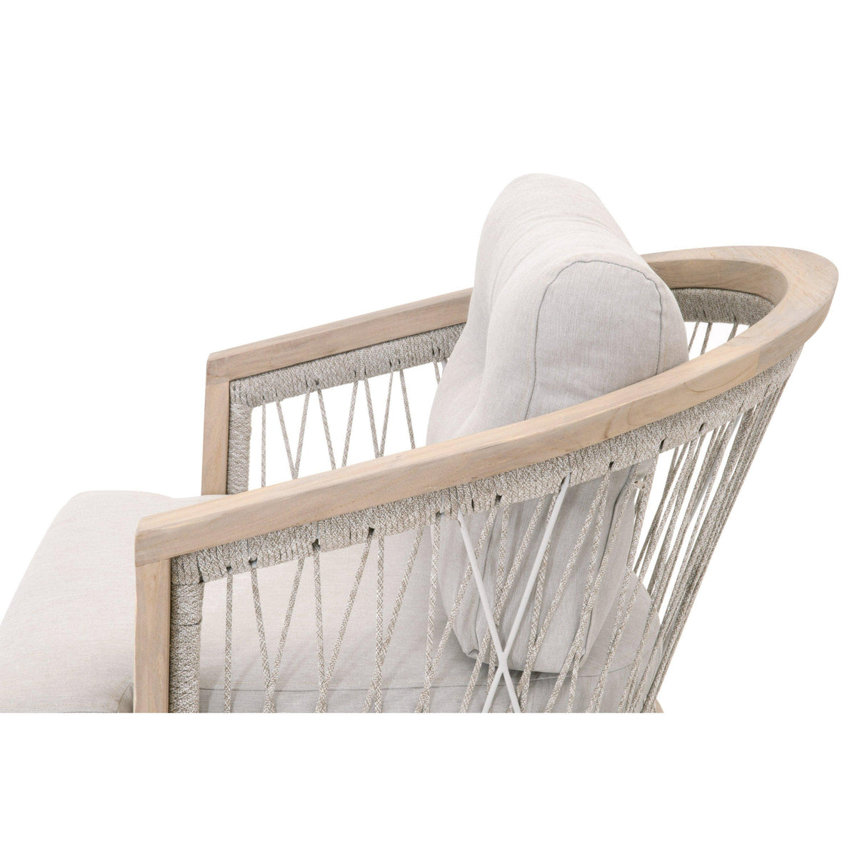 Wally Taupe & White Outdoor Club Chair