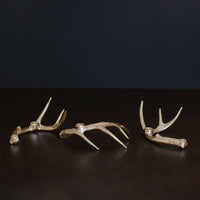 Western Sierra Modern Antler Candlestick Gold Set 3 (Gold) - Candlestick Detail | Bone & Brass