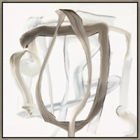 Whirl Giclee Painting by Barclay Butera, a contemporary abstract canvas with hand-embellished silver acrylic.