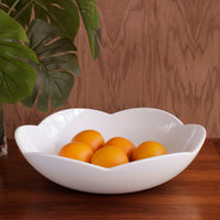 White Amelia Large Serving Bowl - Bowl Detail | Bone & Brass