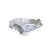 White Bloom Small Serving Bowl | Bone & Brass