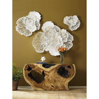 White Flower Wall Art, Medium - Wall Decor Frame Detail | Bone & Brass