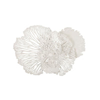 White Flower Wall Art, Medium | Bone & Brass