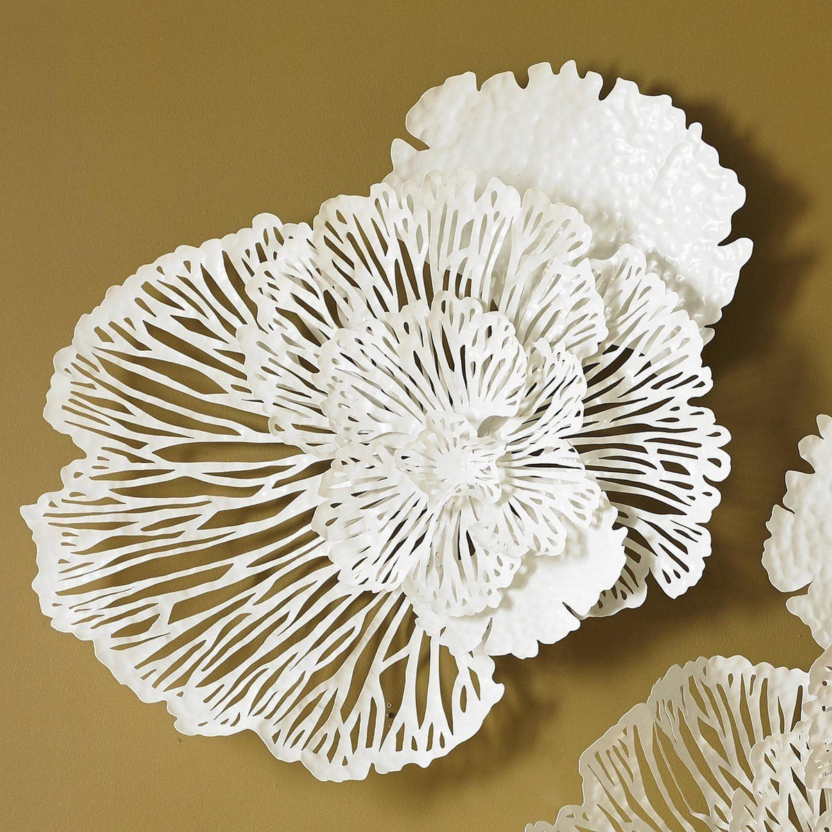 White Flower Wall Art, Small - Wall Decor View | Bone & Brass
