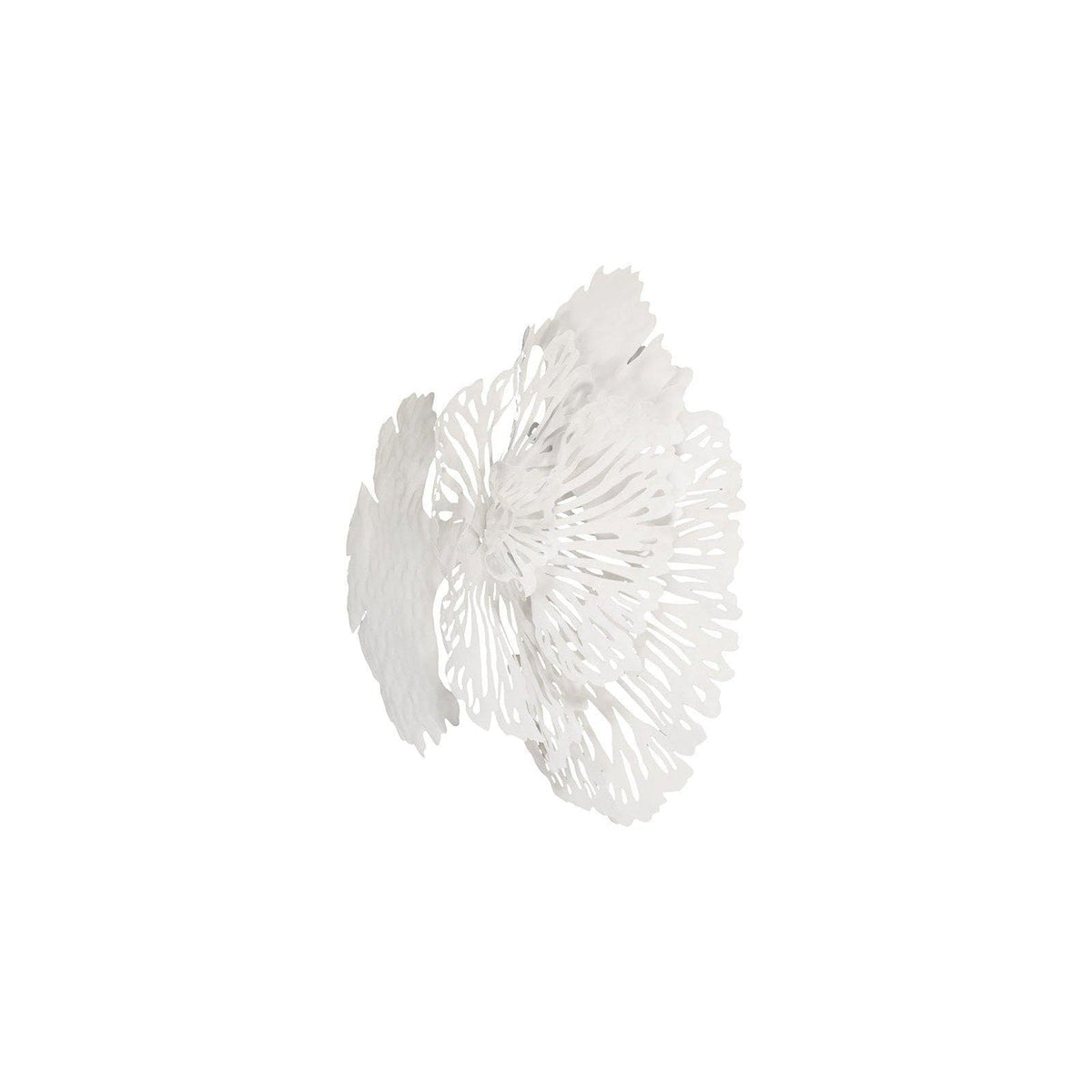 White Flower Wall Art, Small - Wall Decor Detail | Bone & Brass