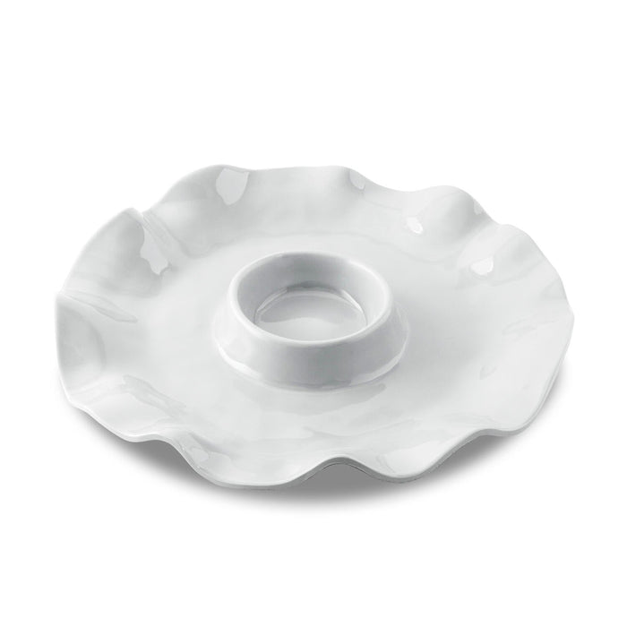 White Havana Chip & Dip Platter | Bone & Brass