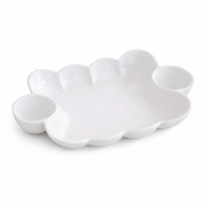 White Havana Double Dip Serving Platter | Bone & Brass