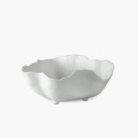 White Nube Large Freeform Serving Bowl | Bone & Brass
